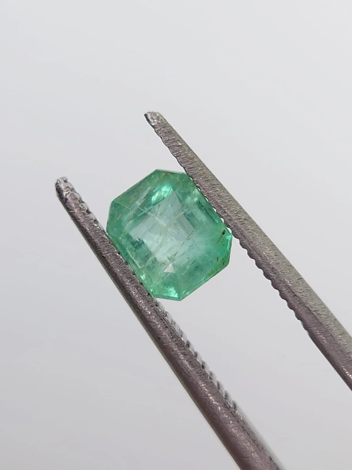 0.75ct Natural Emerald Octagon Shape Loose Gemstone from Panjshir Afghanistan — view 2